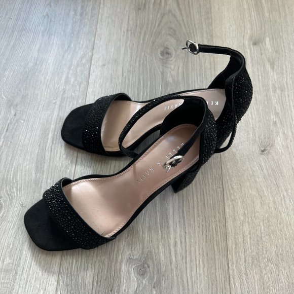Kelly & Katie Black Rhinestone Heels - Picture 4 of 6